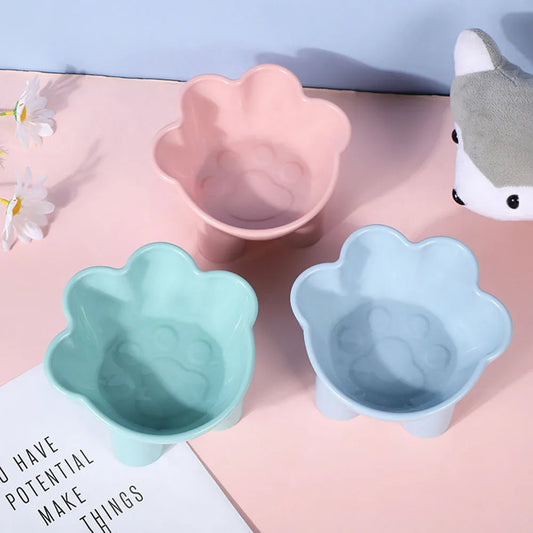 Cute Elevated Pet Bowls - For Dogs & Cats, Food Water Dishes, Raised Feeding Bowls, Pet Supplies
