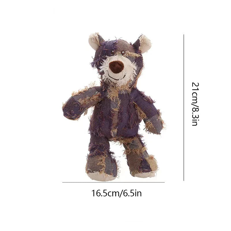 Pet Teddy Bear Soundmaking Toy Plush Interactive Dog Toys Grinding Cleaning Teeth Anti Bite Abreact Plaything Bear Pets Supplies